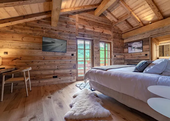 Luxurious With Sauna & Jacuzzi In With Parking Horská chata Megève